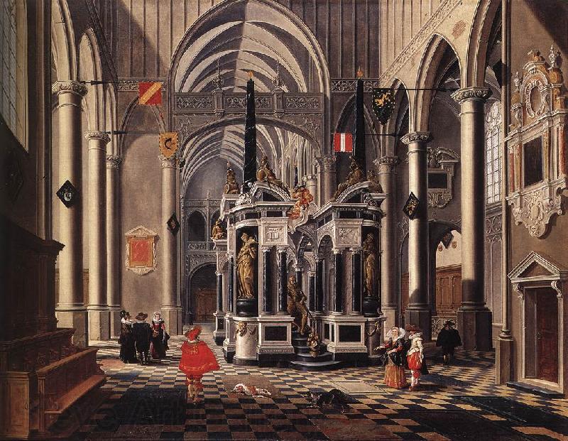 BASSEN, Bartholomeus van The Tomb of William the Silent in an Imaginary Church Norge oil painting art